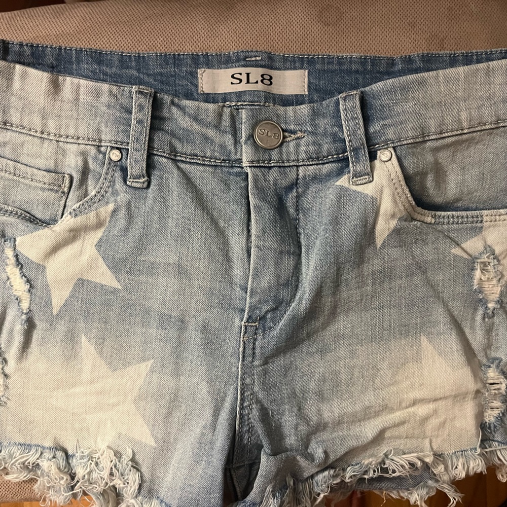 SL8 Denim shorts with stars, size 27